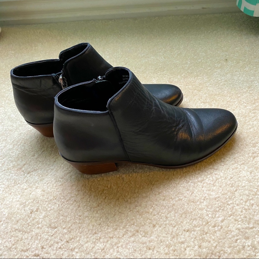 Crown Vintage Tabitha Black Leather Ankle Boot